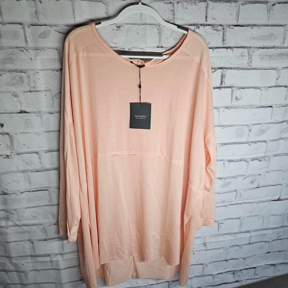Long Peach Colored Long Sleeve Top. NWT.